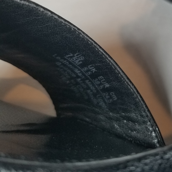 Franco Sarto Black Ankle Strap Open-Toe Wedge 7.5M - Picture 5 of 5